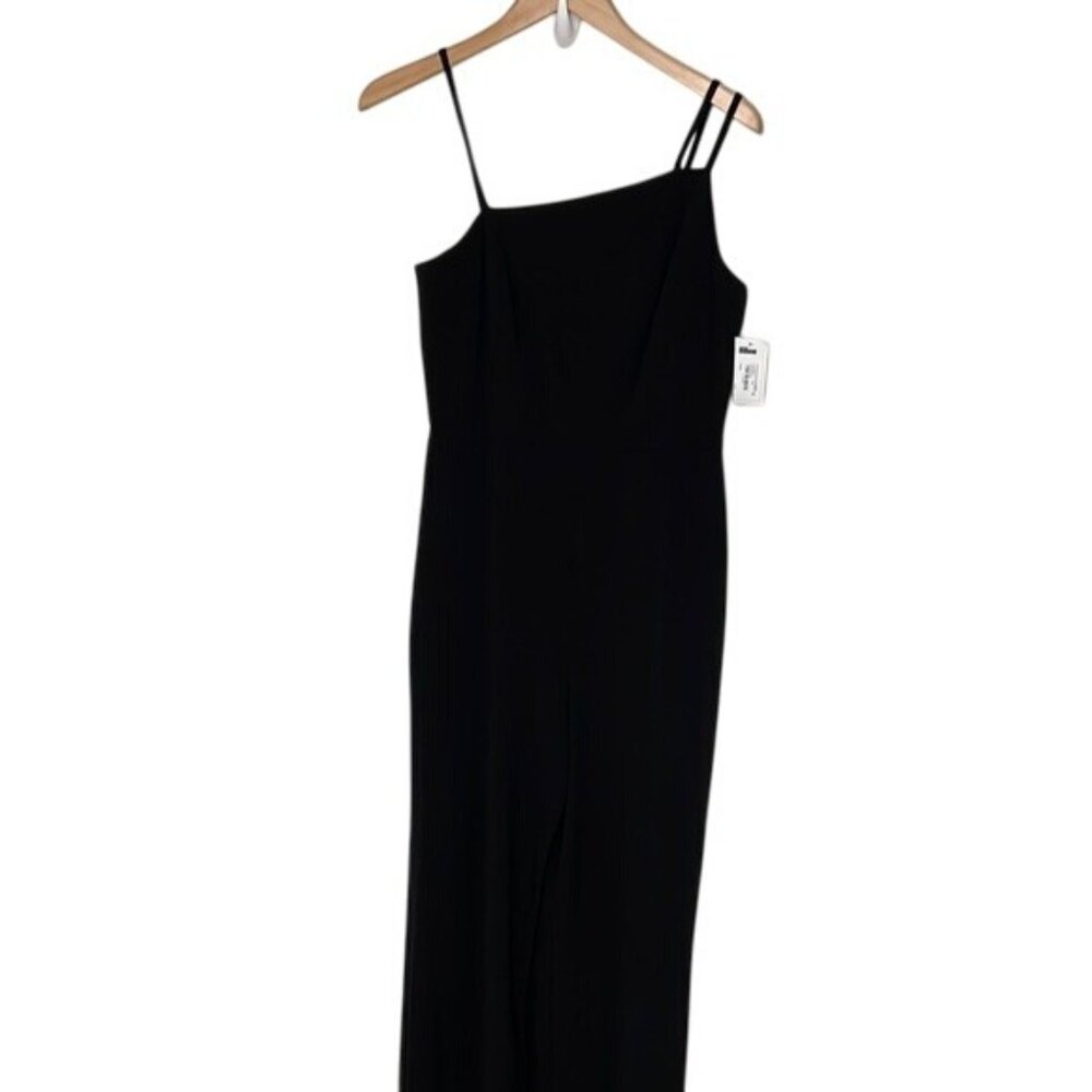 NWT Halogen black jumpsuit pantsuit tri strap size S small
